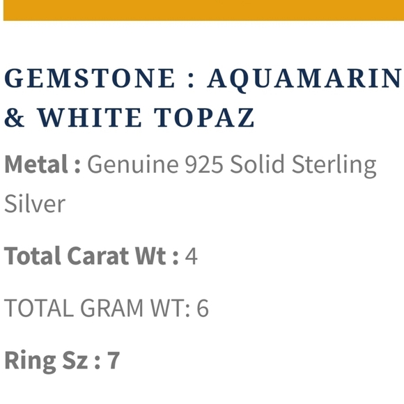 NWT 4ct Genuine flawless aquamarine ring 925 Sterling Silver. Stunning. 7 - Picture 5 of 13